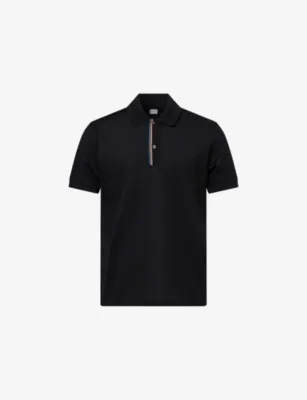 PAUL SMITH Striped Short-Sleeve Cotton Polo Shirt