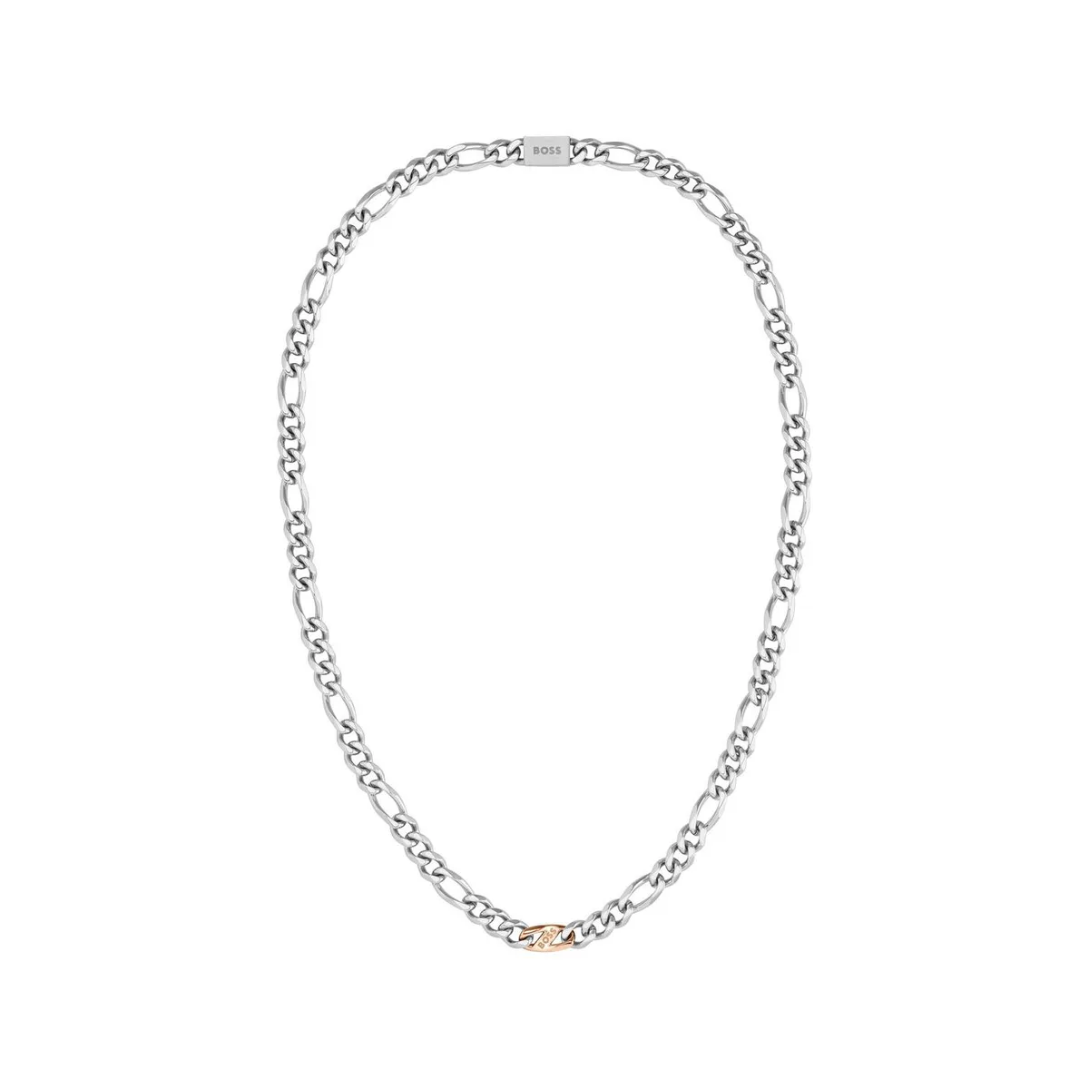 Boss Men's Rian Stainless Steel Figaro Magnetic Chain Necklace