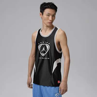 Jordan Brooklyn Men's Sleeveless Jersey - Black/White/Metallic Silver