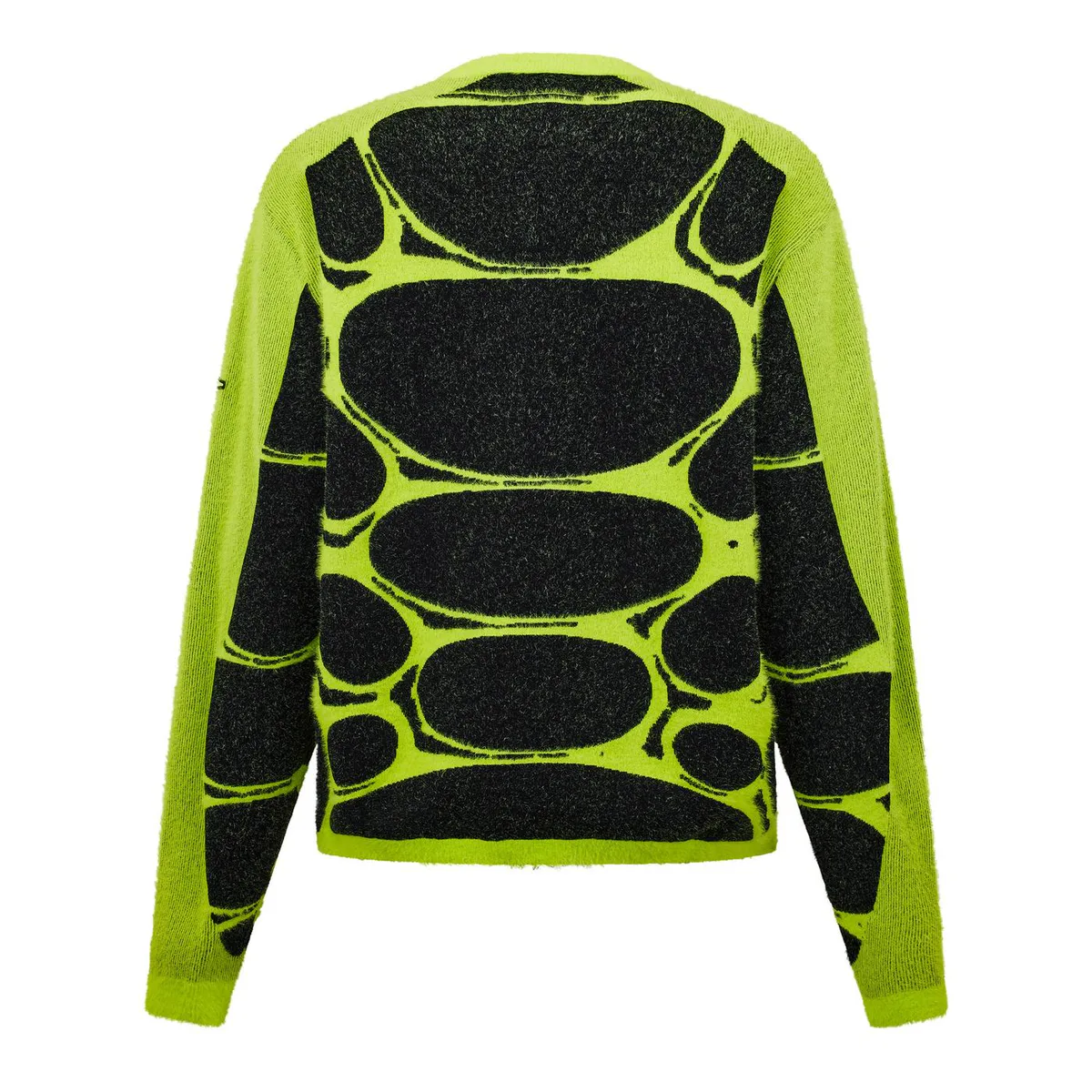 For Him Nike Men's Jelly Cage Crew Neck Jumper in Black/Volt, additional product view 2
