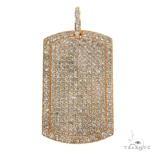 RINA - For Him CUSTOM Diamond Dog Tag Pendant 67991 in Rose Gold – Pendant