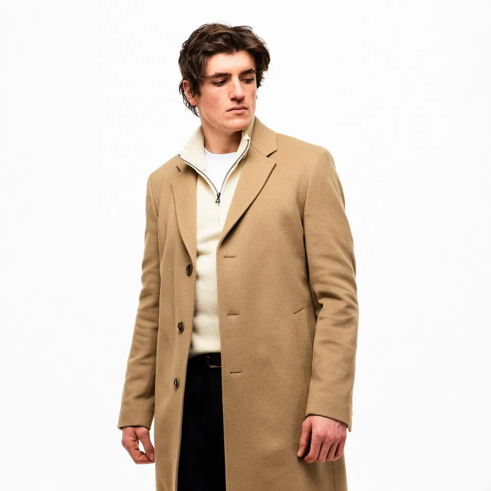 Boss Mens Hyde Overcoat detail 3