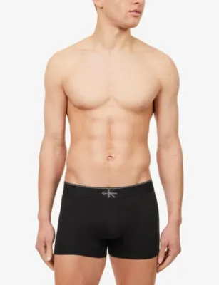 CALVIN KLEIN Archive Pack of Three Stretch-Cotton Trunks detail 2