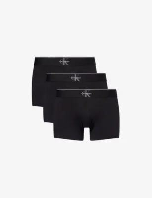CALVIN KLEIN Archive Pack of Three Stretch-Cotton Trunks