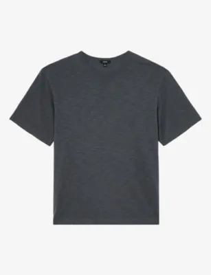 REISS Huxley Crewneck Relaxed-Fit Cotton T-Shirt - KHAKI GREEN detail 2