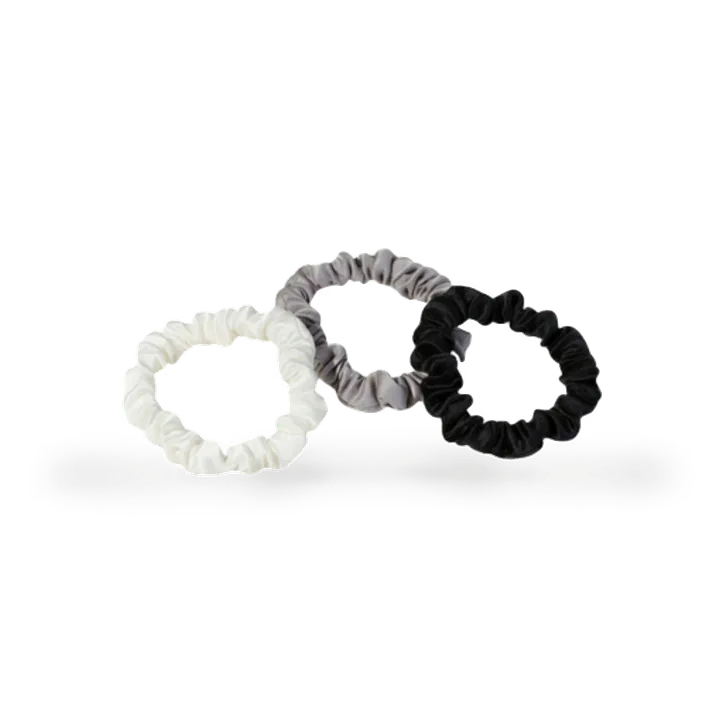 White Lotus Beauty Cruelty Free Mulberry Silk Scrunchies 3-Pack detail 3