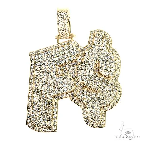 RINA - For Him CUSTOM Custom Made 14K Gold Diamond Pendant 66413 in Rose Gold – Pendant
