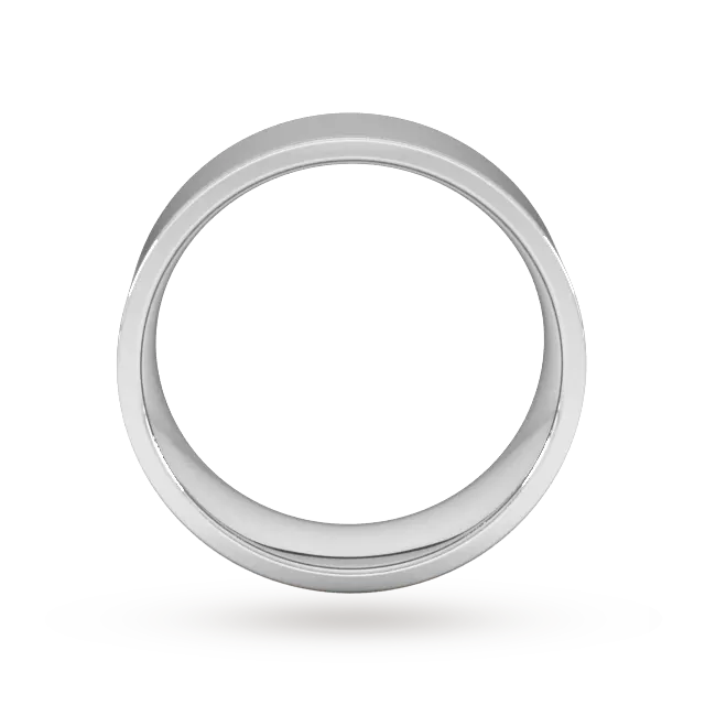 For Him 8mm Flat Court Heavy Wedding Ring In 18 Carat Yellow Gold, additional product view 3