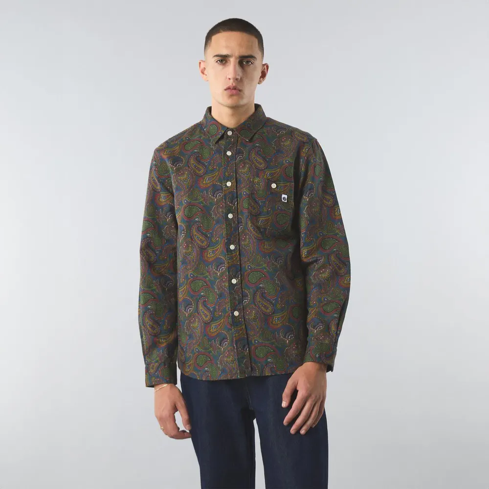 Pretty Green Men's Anniversary Paisley Long-Sleeve Patterned Shirt detail 3