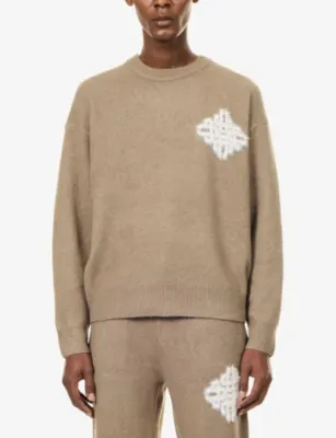 THE COUTURE CLUB Emblem Crew-Neck Knitted Jumper detail 3