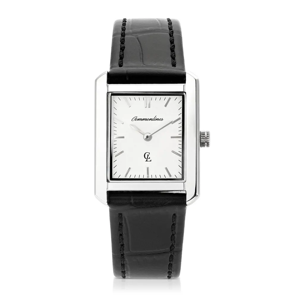 Common Lines Heritage Watch in Silver/Black – Accessories