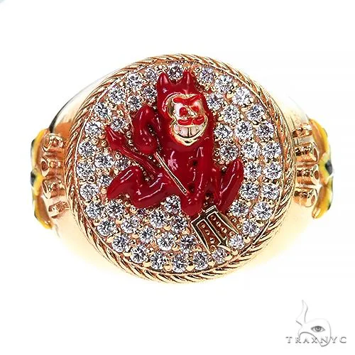 RINA - For Him CUSTOM Custom Made Sun Devil Diamond Ring 67449 in Rose Gold / 10 – Ring