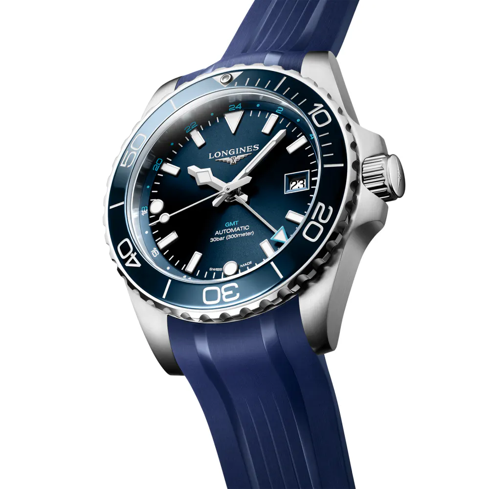 Longines HydroConquest 41mm Mens Watch Blue Rubber in Blue, additional product view 2