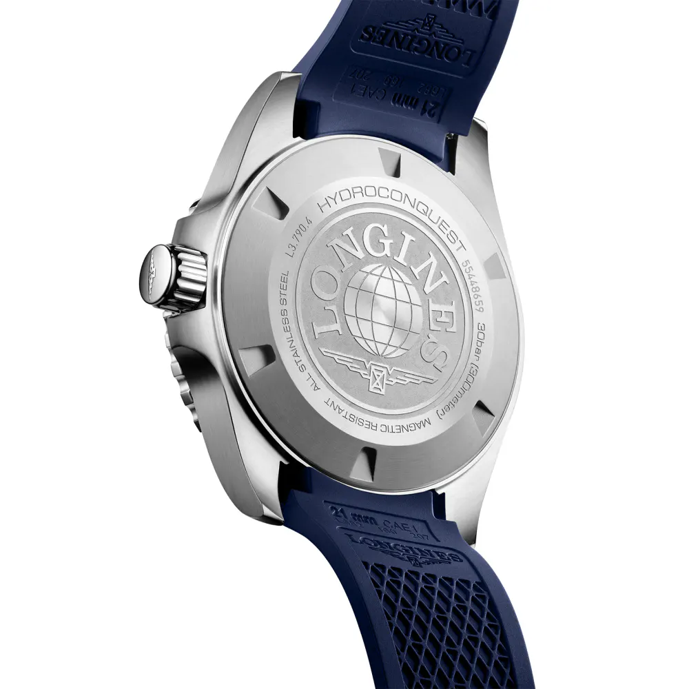 Longines HydroConquest 41mm Mens Watch Blue Rubber in Blue, additional product view 3