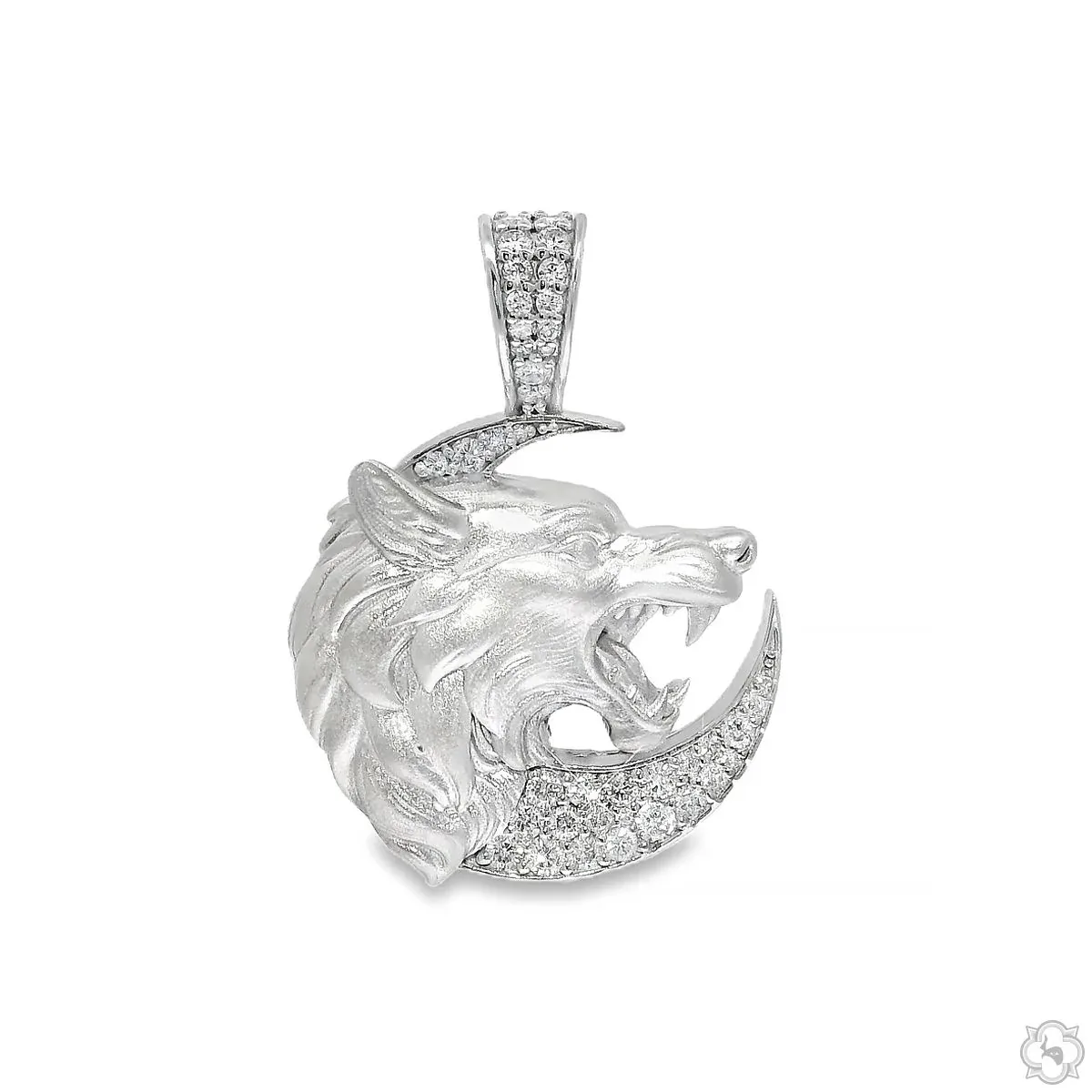 RINA - For Him CUSTOM Howling Wolf Diamond Pendant 70645 in Rose Gold – Pendant
