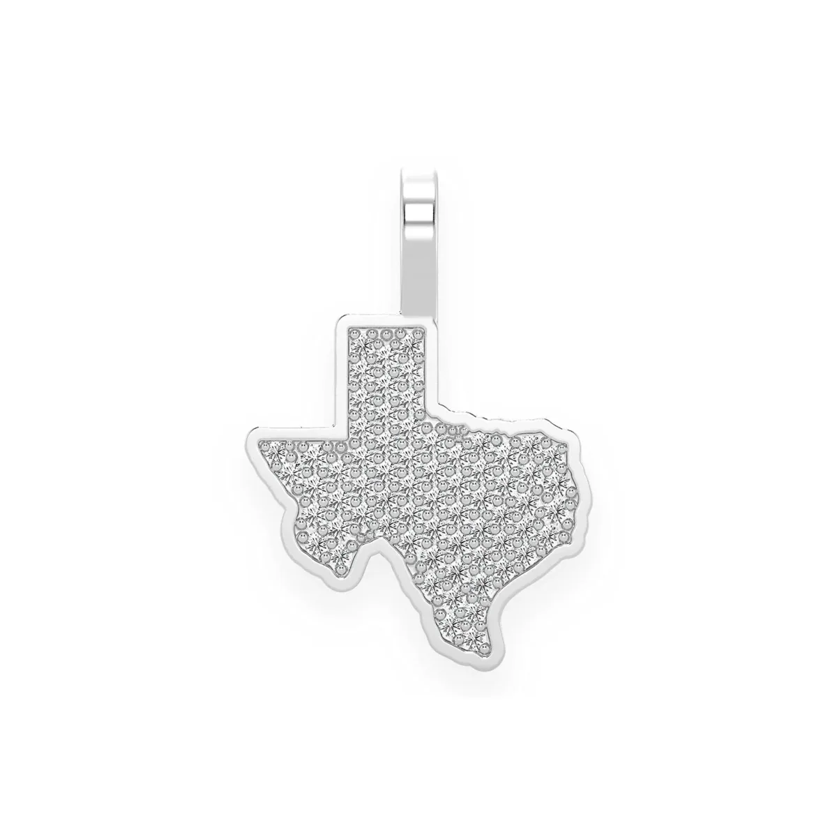 For Him US State Diamond Pendant in Texas / White Gold / Natural Diamond – Pendant