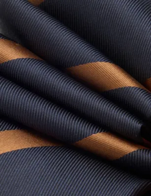 DUNHILL Striped Silk Tie detail 2