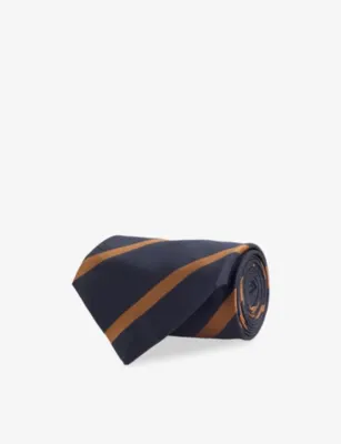 DUNHILL Striped Silk Tie
