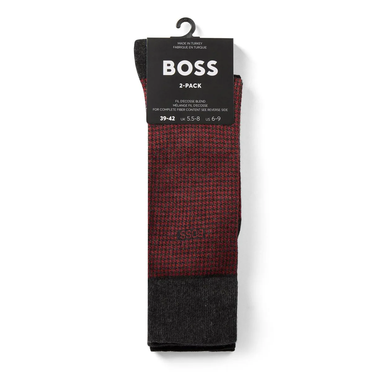Boss Men's Houndstooth Crew Socks