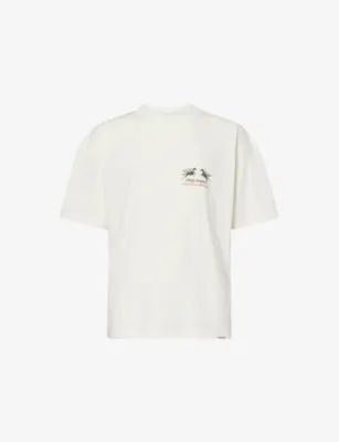REPRESENT 24 Hour Service Graphic-Print Cotton T-Shirt - Stained Black