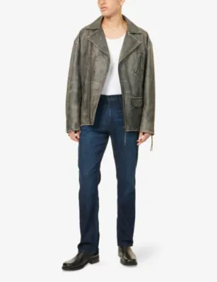 7 FOR ALL MANKIND Modern Straight-Leg Stretch-Denim Blend Jeans detail 2