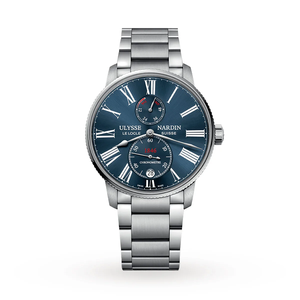 Ulysse Nardin Marine Torpilleur 42mm Stainless Steel Case And Bezel