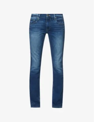 PAIGE Federal straight-leg mid-rise stretch-denim jeans