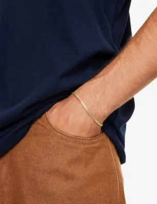 COMMONLINES Mini Cuban-Link Yellow Gold-Plated 925 Sterling-Silver Bracelet detail 2