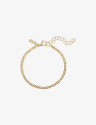 COMMONLINES Mini Cuban-Link Yellow Gold-Plated 925 Sterling-Silver Bracelet