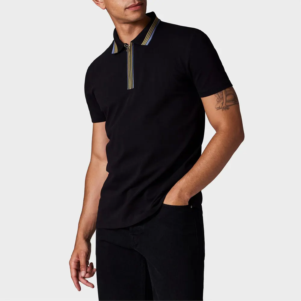 PS Paul Smith Men's Zipped Short Sleeve Polo Shirt detail 2
