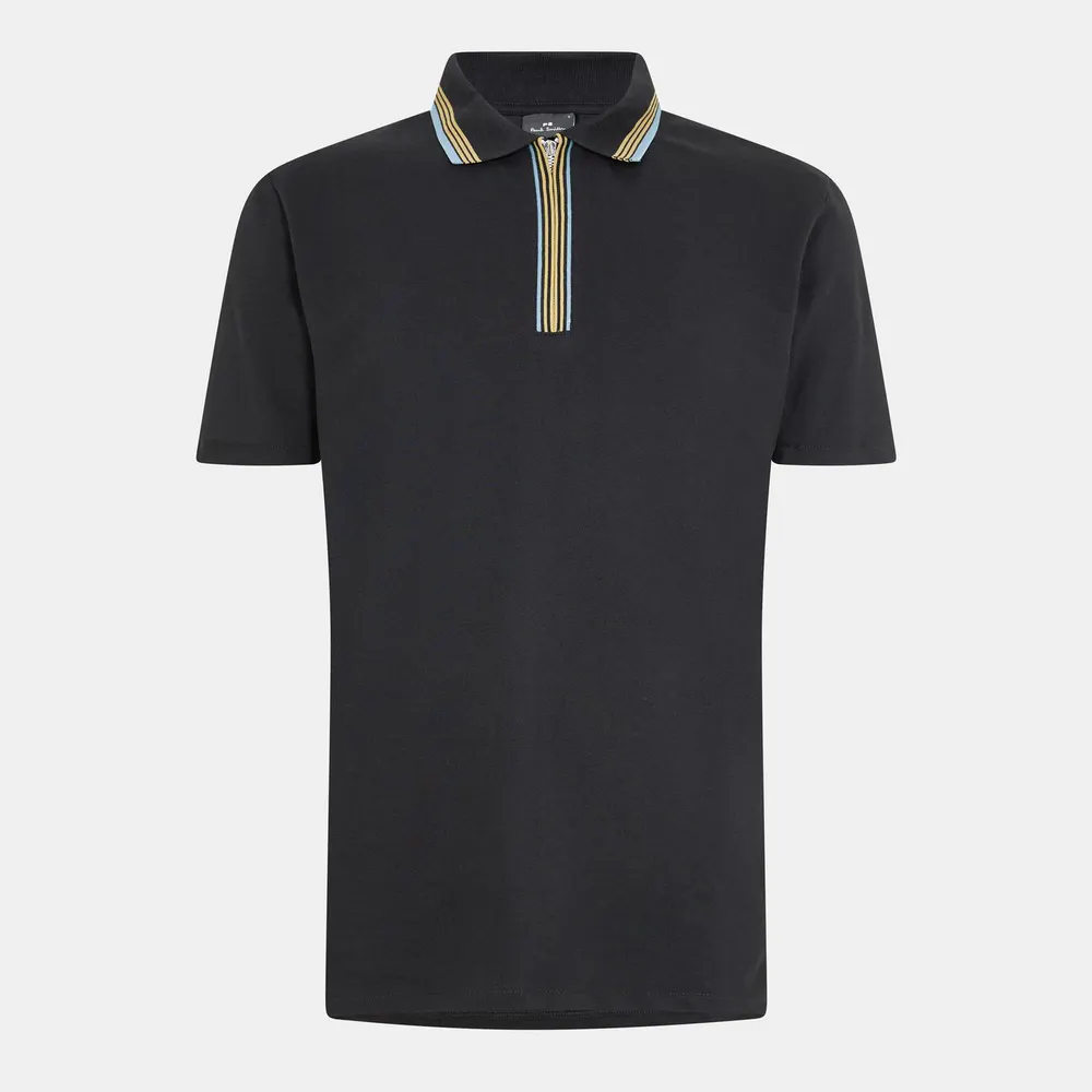 PS Paul Smith Men's Zipped Short Sleeve Polo Shirt