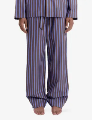 TEKLA Striped Cotton-Poplin Pyjama Bottoms detail 2