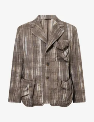 VIVIENNE WESTWOOD Achilles Wreck Check Wool Jacket