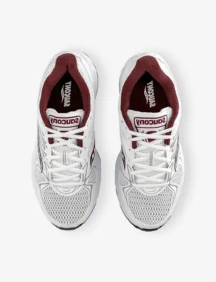 SAUCONY Ride Millennium Mesh Trainers - 11 in White Maroon, additional product view 2