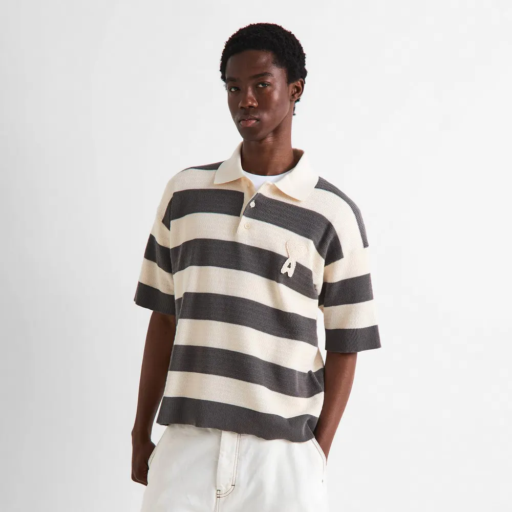 Ami Paris Mens Knit de Coeur Polo Shirt detail 3