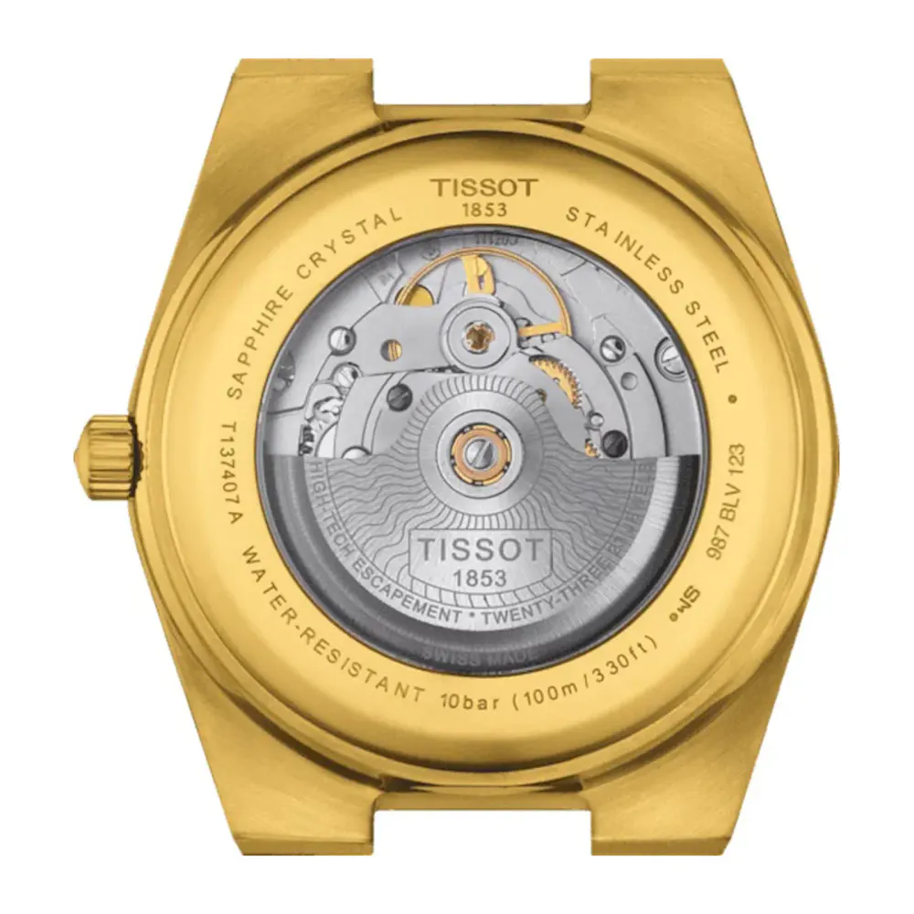 Tissot PRX Powermatic 80 40mm Mens Watch Gold detail 2