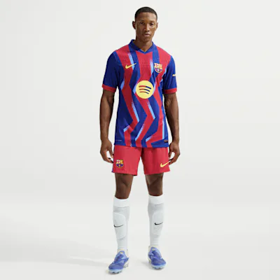 Nike FC Barcelona 2025/26 Match Fourth Men's Nike Dri-FIT ADV Football Authentic Shorts - Salsa Red/Gym Blue/University Blue/Opti Yellow in Salsa Red/Gym Blue/University Blue/Opti 