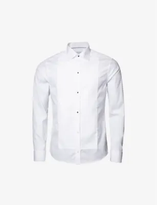 ETON Pleated-Panel double-Cuff Slim-Fit Cotton Evening Shirt - 15.75 in WHITE – Mens | Shirts | Formal Shirts | Dress Shirts