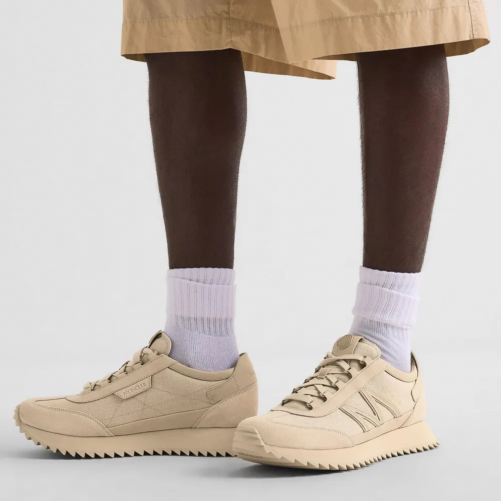 Moncler Men's Pacey Runners in Beige 200, additional product view 3
