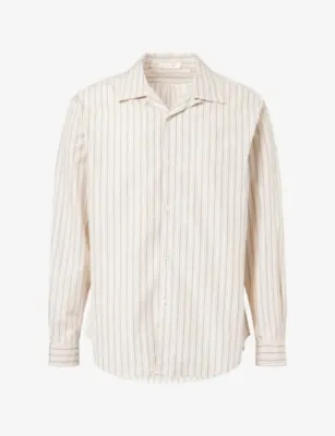THE ROW Vanja Pinstripe Cotton Shirt