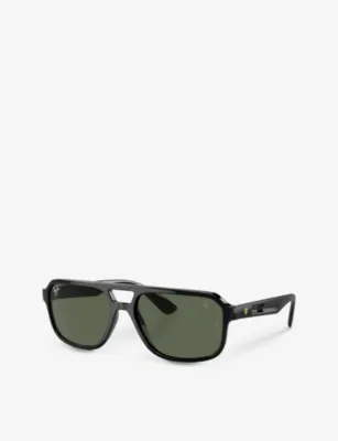 RAY-BAN RB4414M Scuderia Ferrari rectangle-frame nylon sunglasses detail 2