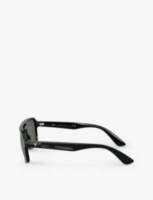 RAY-BAN RB4414M Scuderia Ferrari rectangle-frame nylon sunglasses detail 3