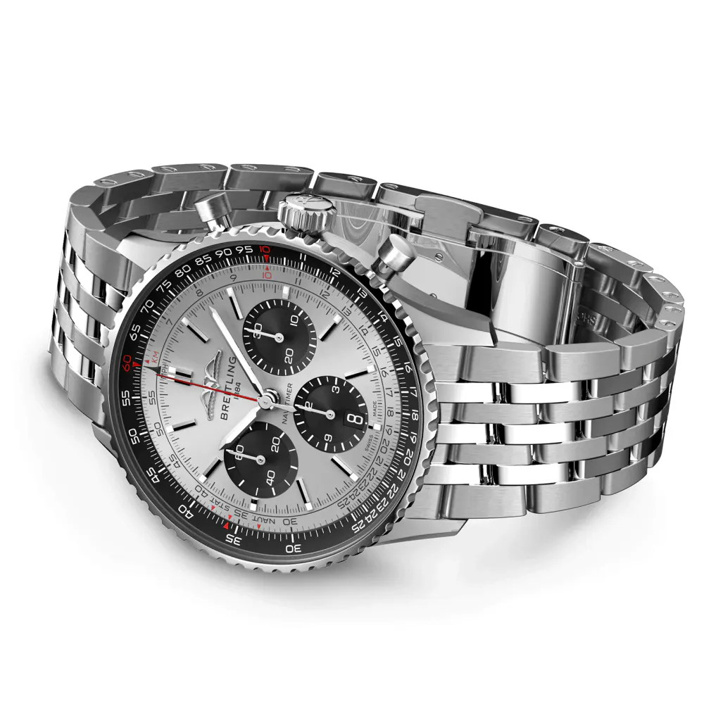 Breitling Navitimer B01 Chronograph 43 Silver Watch in Silver, additional product view 3
