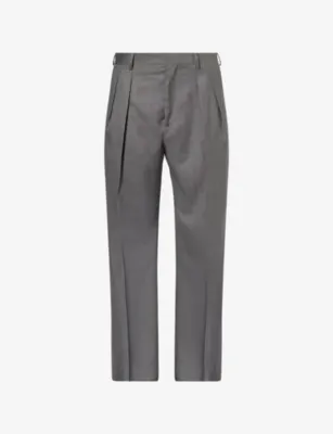PAUL SMITH Pleated Straight-Leg Wool Trousers