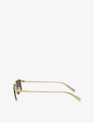 TIFFANY & CO TF3121KB Rectangle-Frame Metal Sunglasses detail 2