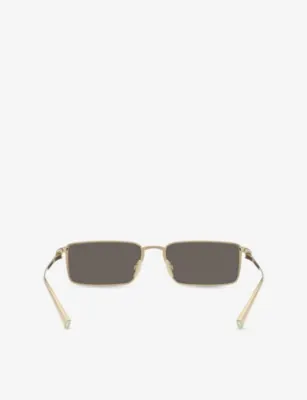 TIFFANY & CO TF3121KB Rectangle-Frame Metal Sunglasses detail 3