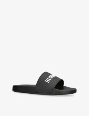 BURBERRY Furley Rubber Sliders - 5 in BLACK, additional product view 3