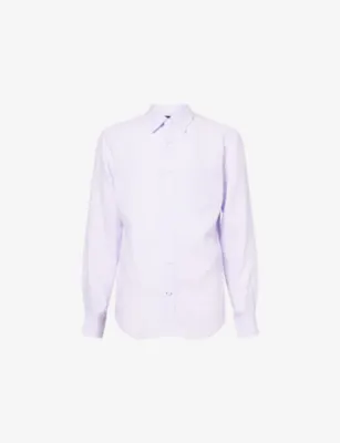 DUNHILL Pointed-Collar Regular-Fit Linen Shirt