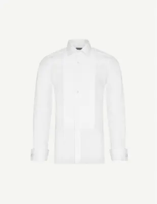 TOM FORD Slim-fit cotton evening shirt - 15.75 detail 2