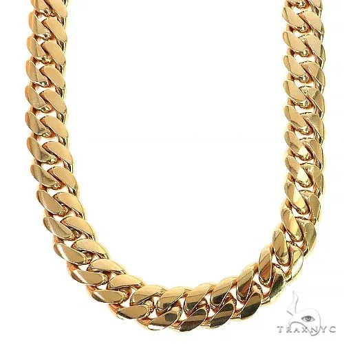 JALGAS - MIAMI CUBAN LINK 14k Yellow Gold Solid Miami Cuban Link Chain 30 Inches 12mm 32381 in Yellow / 30 Inches – Chain